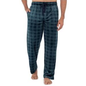 George Green Chequered Plaid Pajama Bottoms Soft Material Drawstring Comfort 2XL